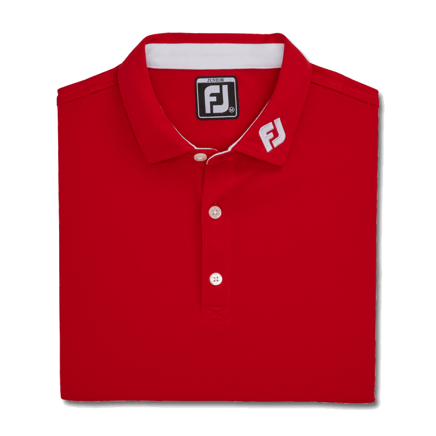 Solid Pique Self Krave Junior Fj Tour Krave Footjoy Danmark Red