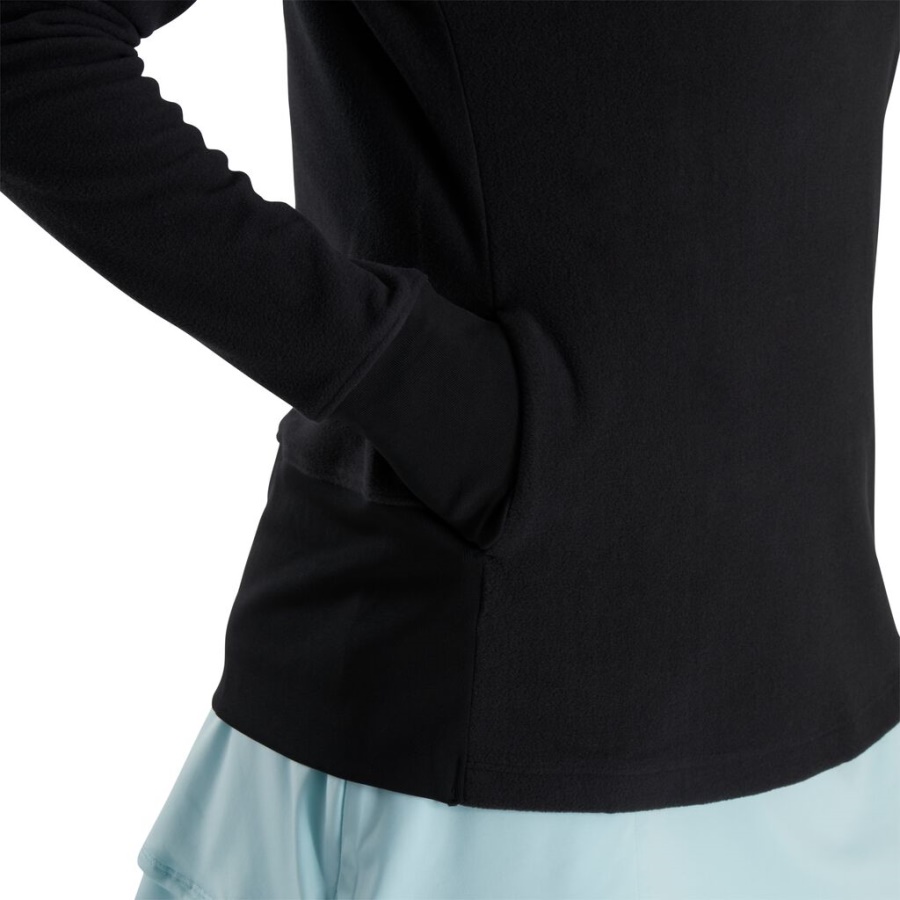 Sort Halv Lynlås Fleece Mellemlag Kvinder Footjoy Danmark