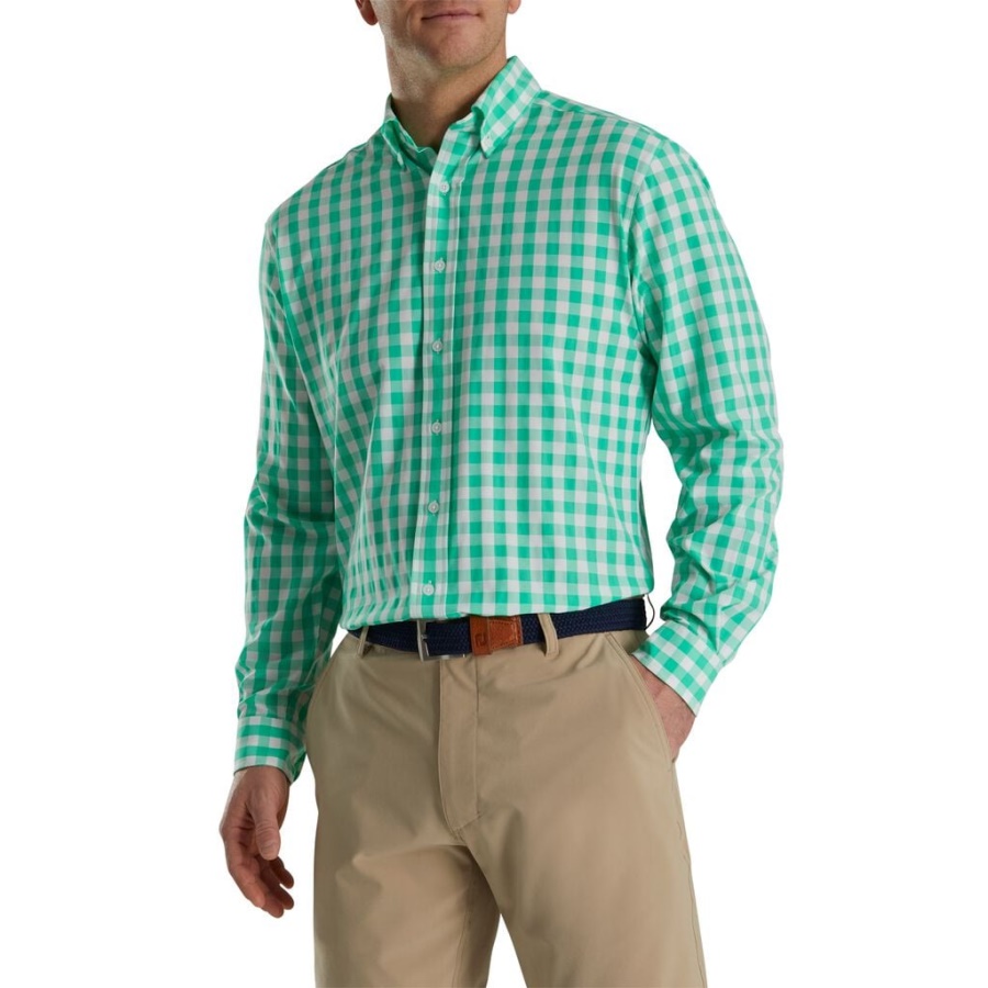 Green Footjoy Danmark Stretch Vævet Gingham