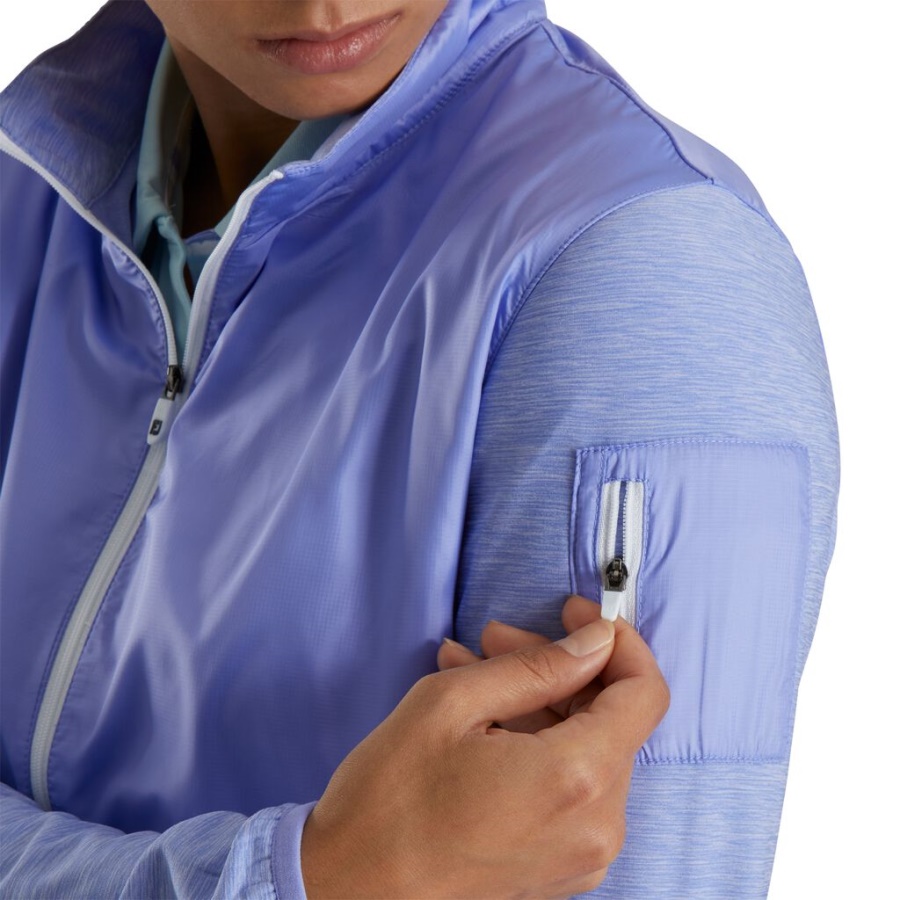 Footjoy Danmark Violet Fuld Lynlås Space Dye Mellemlag Kvinder