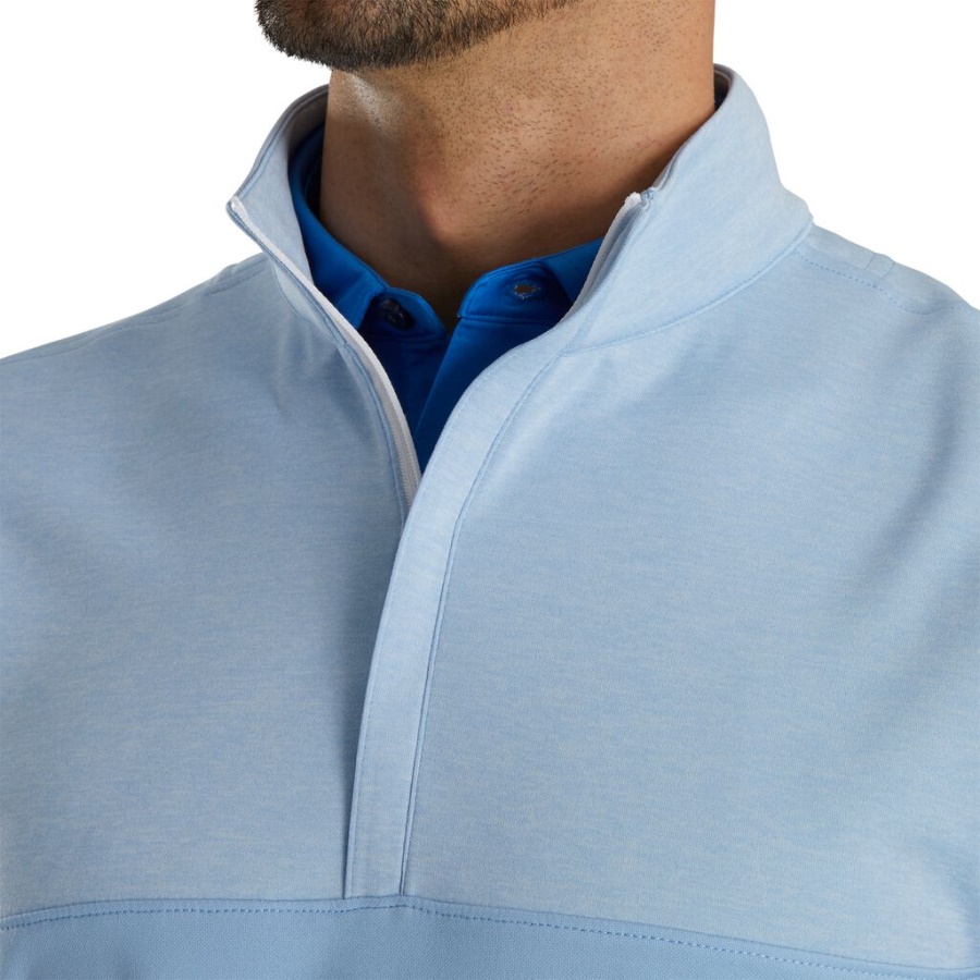 Blå Footjoy Danmark Lyng åg Halv Lynlås Vest