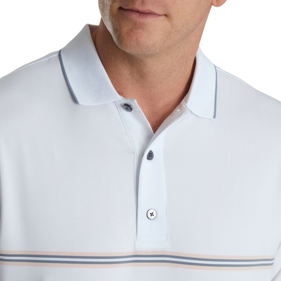 Hvid Dobbeltbånd Lisle Strik Krave Footjoy Danmark