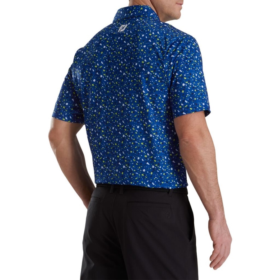Ocean Footjoy Danmark Terrazzo Print Lisle Self Krave