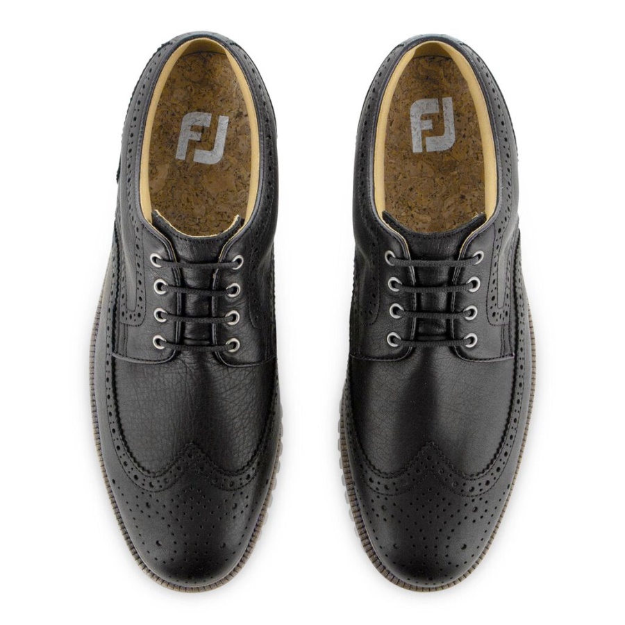 Black Footjoy Danmark Club Casuals Wing Tip