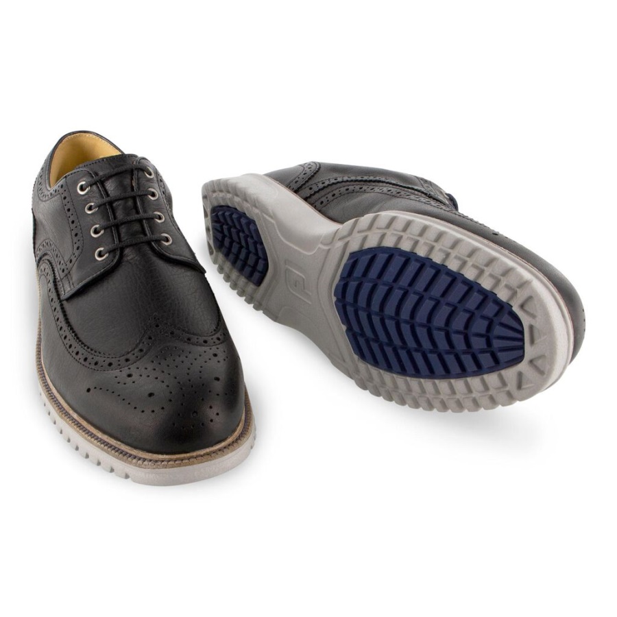 Black Footjoy Danmark Club Casuals Wing Tip