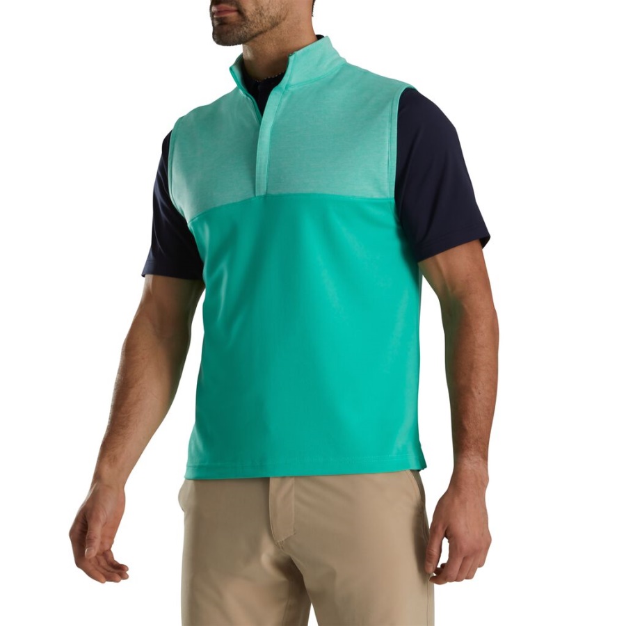 Lyng åg Halv Lynlås Vest Footjoy Danmark Green